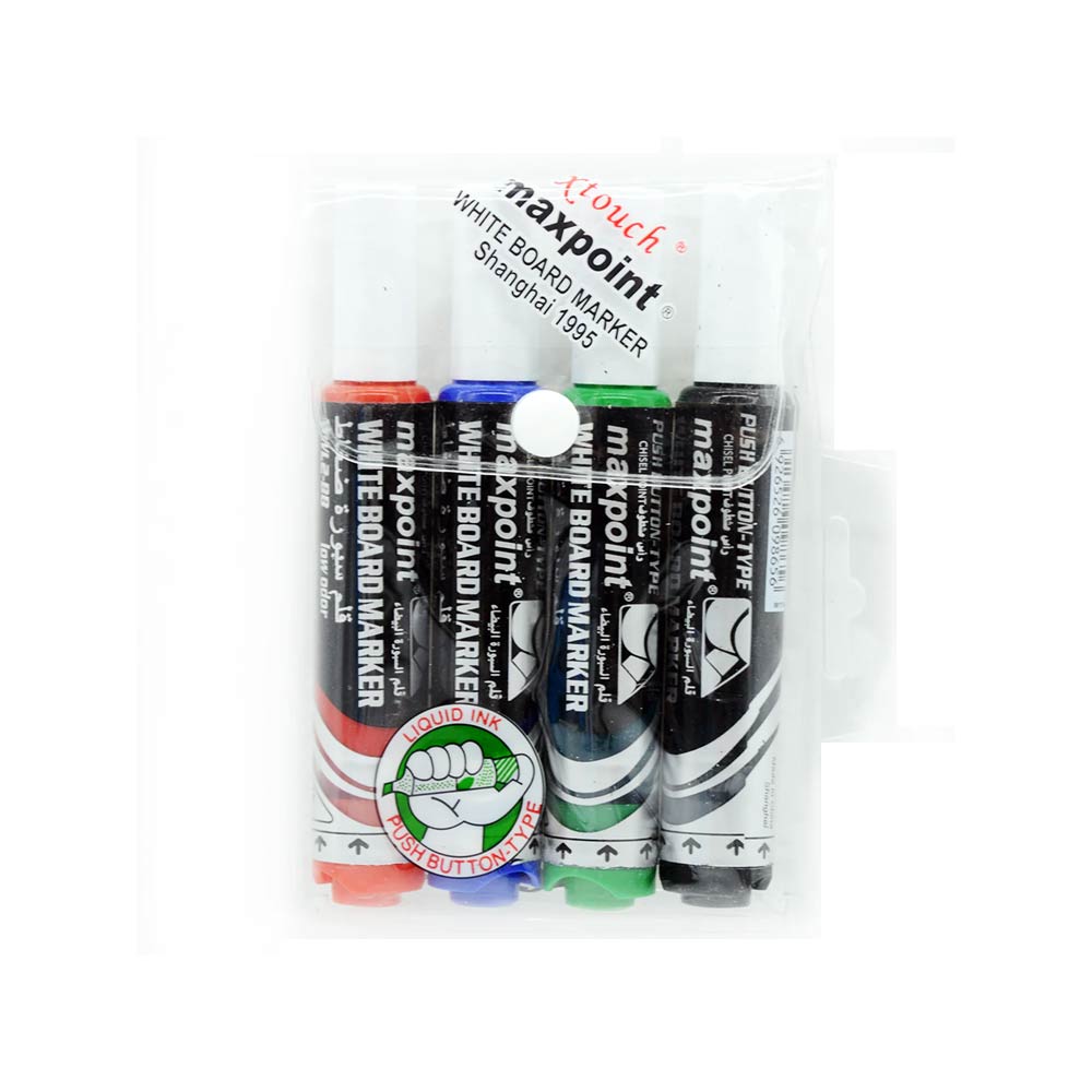 Xtouch Maxpoint White Board Markers - 4 Pcs