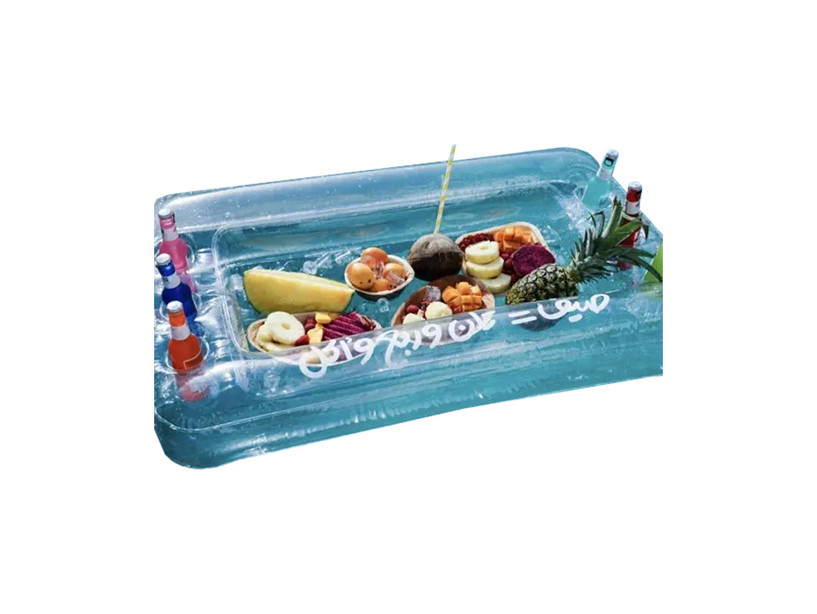 Yellow Events Inflatable Tray Summer is Food Tan & Friends