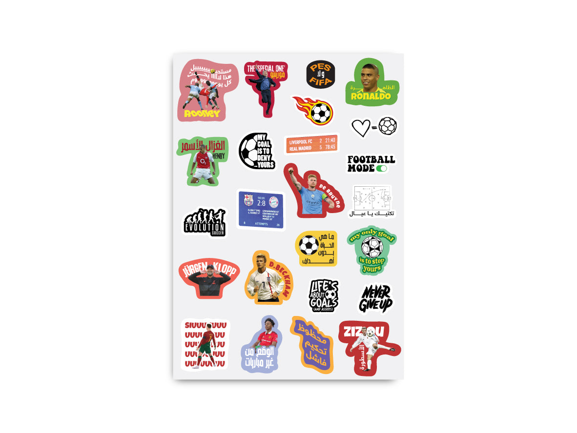 Football Stickers for Kids - 5 Pcs