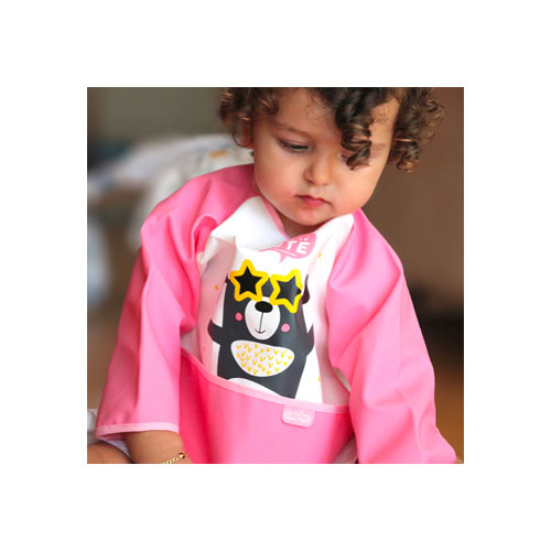 Babyjem Waterproof Activity Apron Bib - Pink
