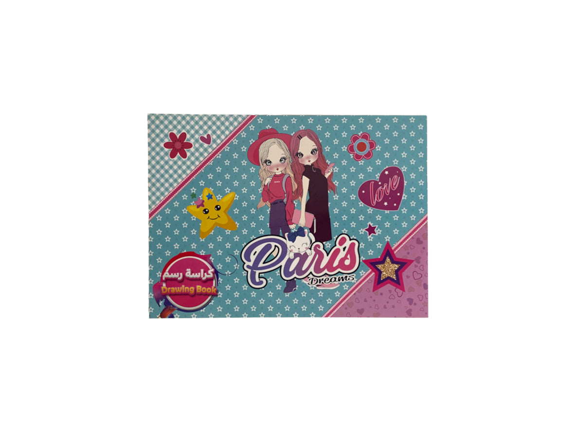 Paris Dreams Drawing Book - 12 White Sheets
