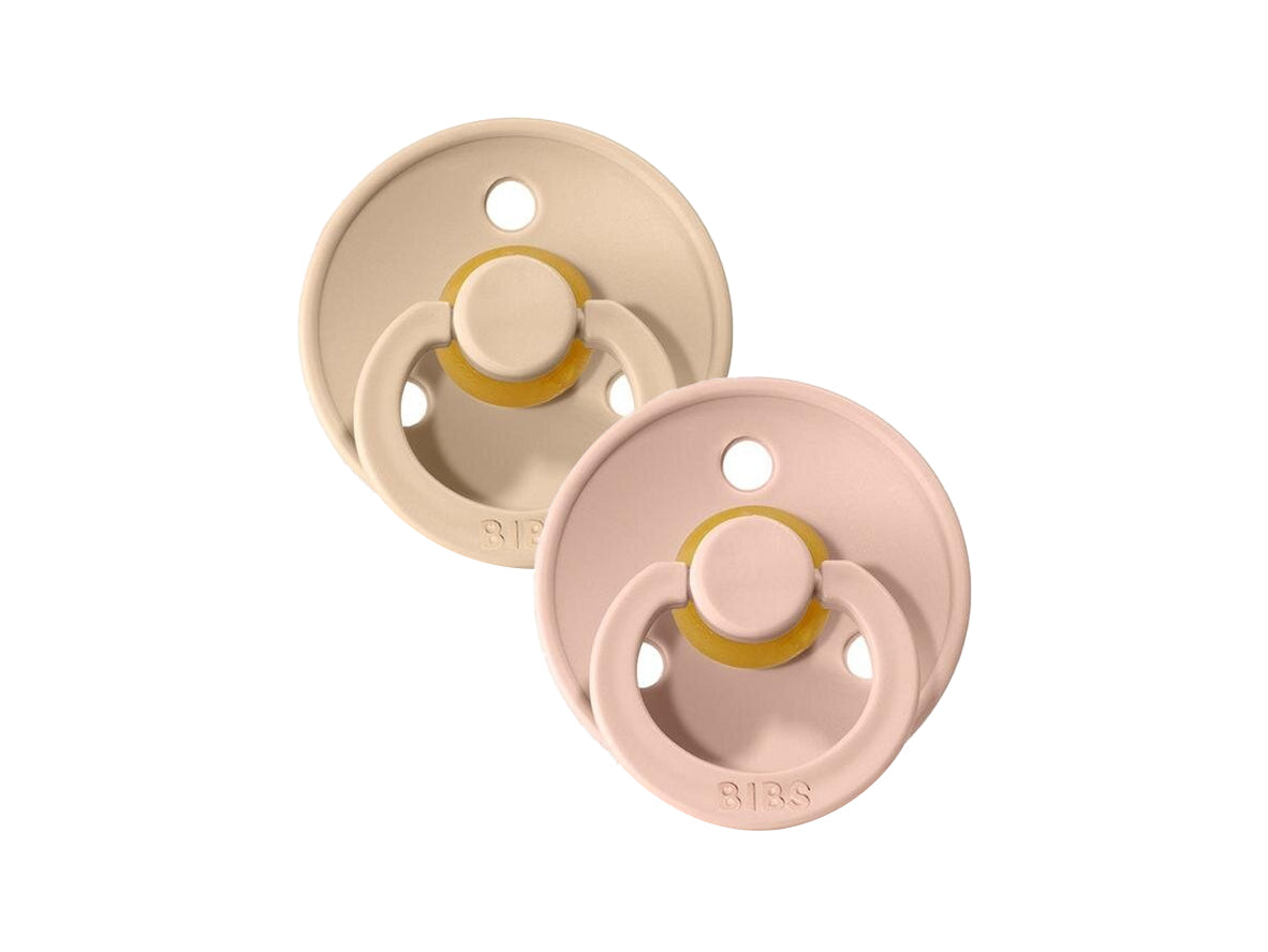 Bibs Colour Latex Pacifier Size 2 Vanilla/Blush - 2 Pcs