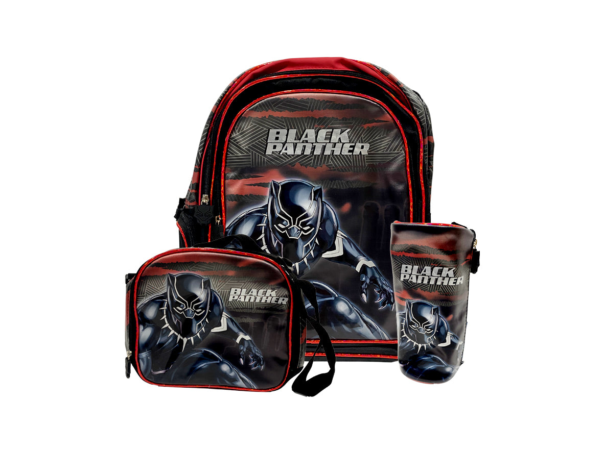 Black Panther 3 in 1 School Set - School Bag, Lunch Bag & Pencil Bag