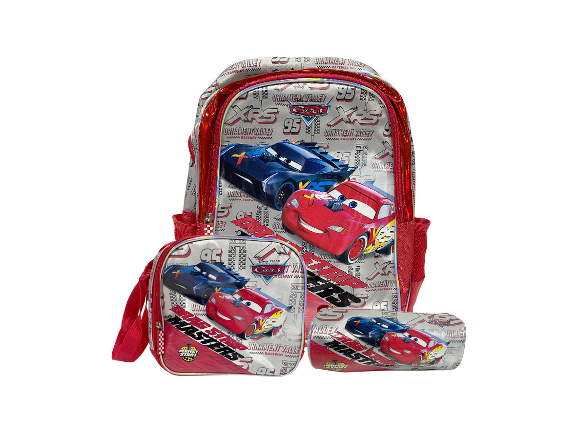 Cars 3 in 1 School Set - School Bag, Lunch Bag & Pencil Bag