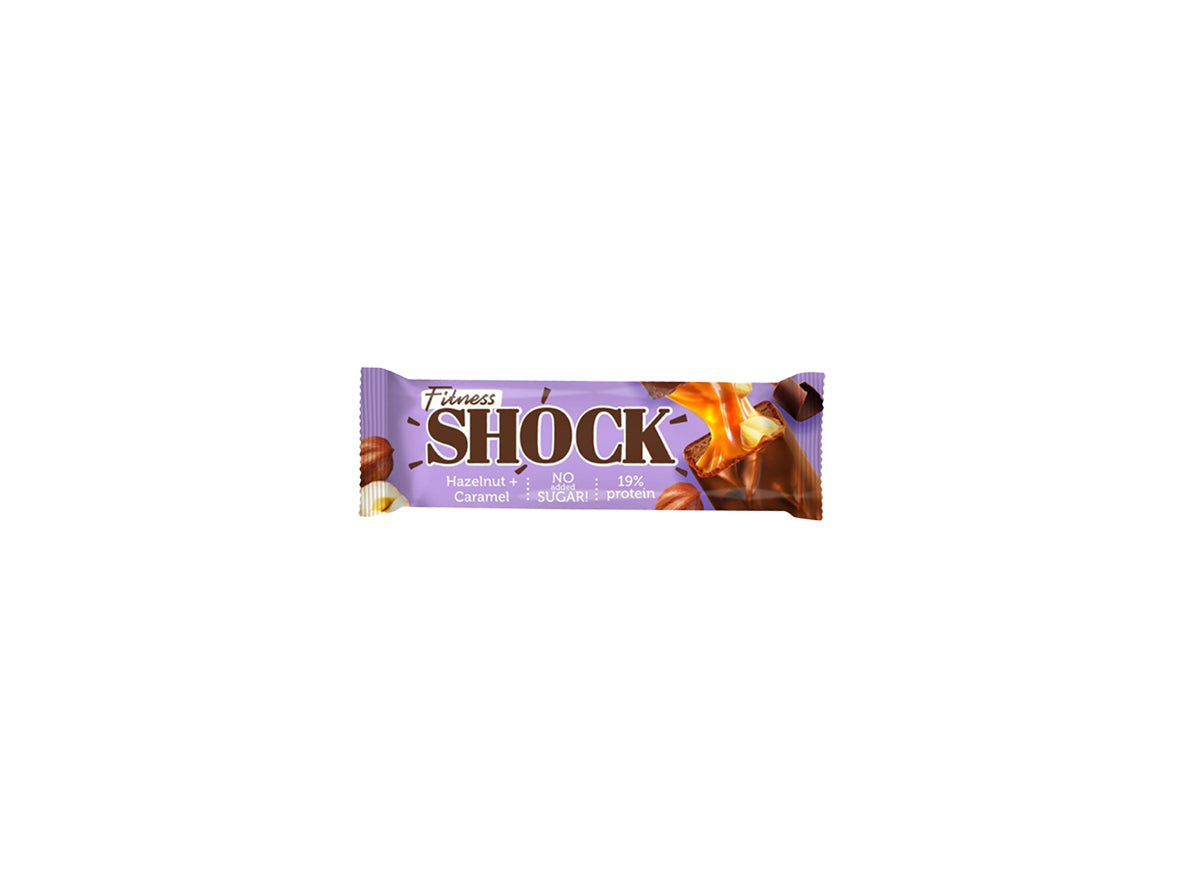 Fitness Shock Hazelnut Caramel Protein Bar - 50g
