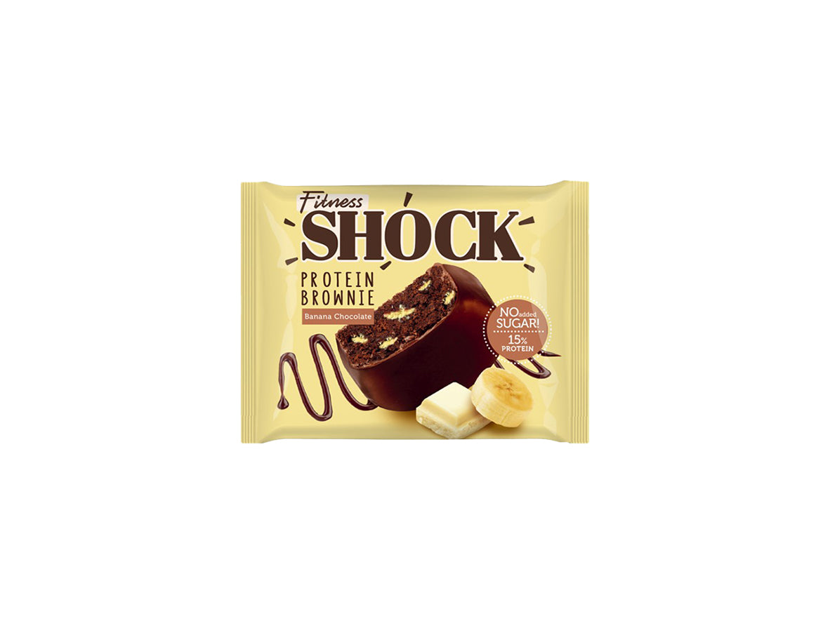 Fitness Shock White Banana Chocolate Protein Brownie - 50g