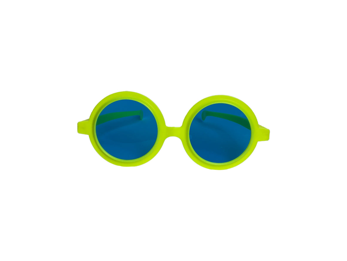 Party Giant Glasses Round - Fluorescent Yellow