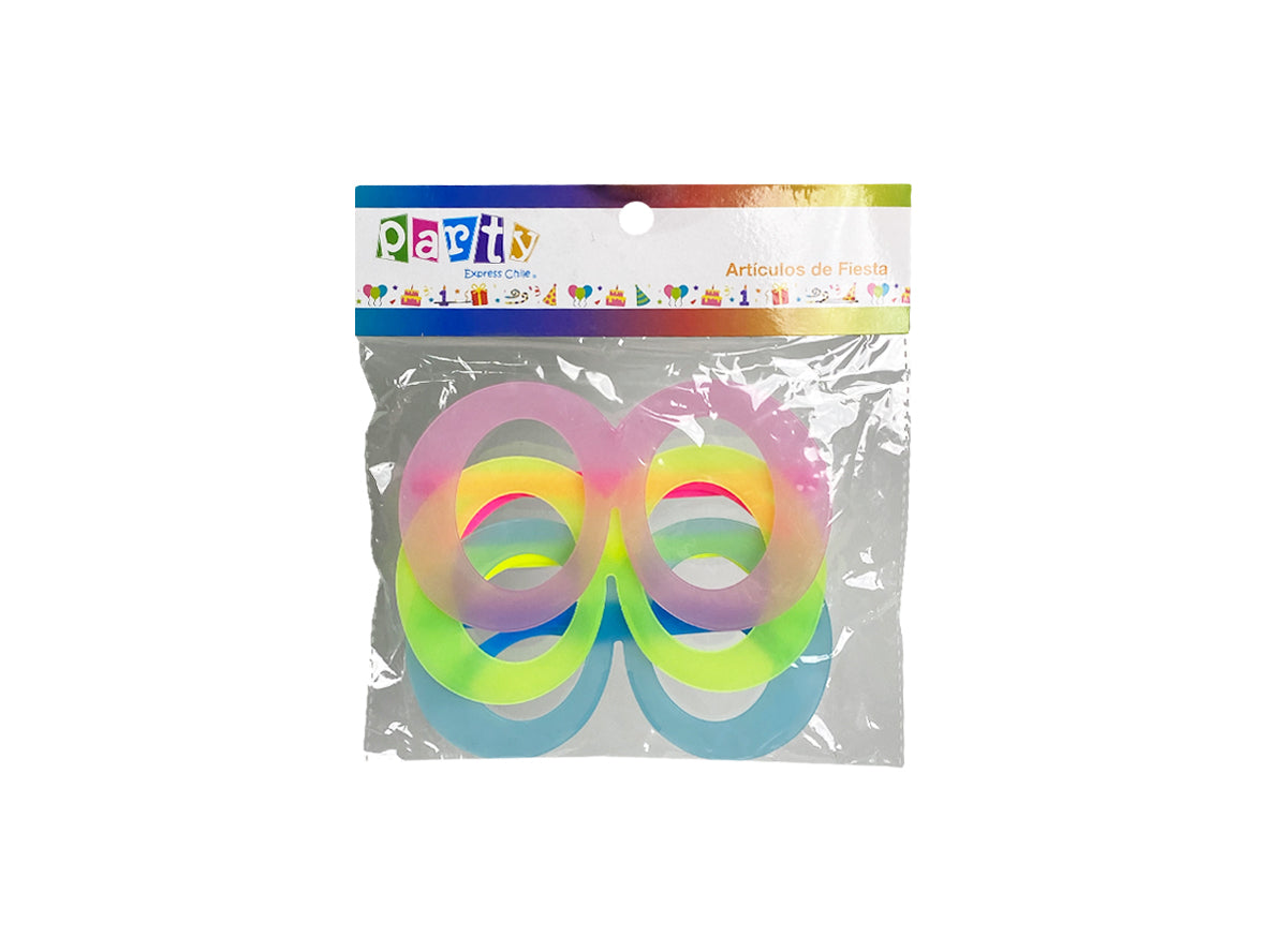 Party Colorful Eye Mask Round Shape - 3 Pcs