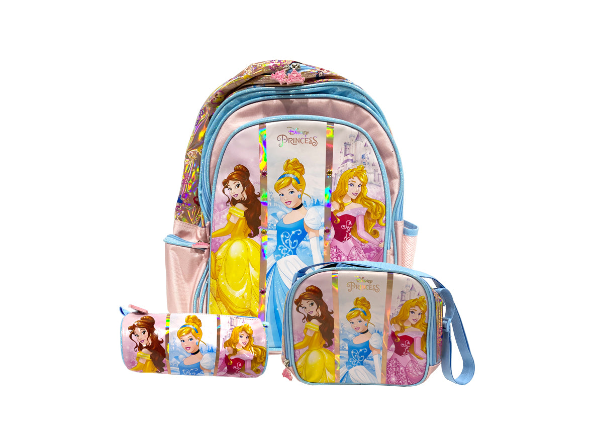 Princess 3 in 1 School Set - School Bag, Lunch Bag & Pencil Bag