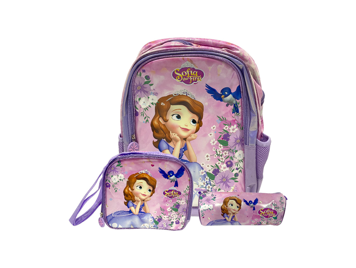Sofia The First 3 in 1 School Set - School Bag, Lunch Bag & Pencil Bag
