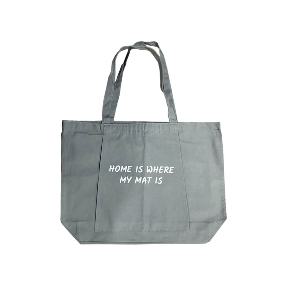 Artesania Yoga Bag Gray "Home Is Where My Mat Is"